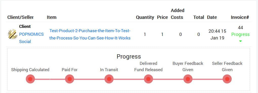 POPNOMICS Crypto Currency Marketplace Calculate Shipping